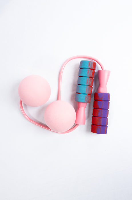 Simulador de cuerda para ejercitarse color rosa 2 piezas.
