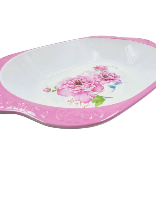 Charola para el hogar o cocina con estampado de rosas en colores varios