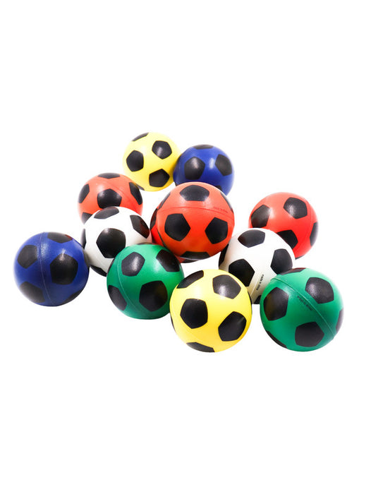 Paquete de 12 pelotas suaves antiestres en diseños y colores varios