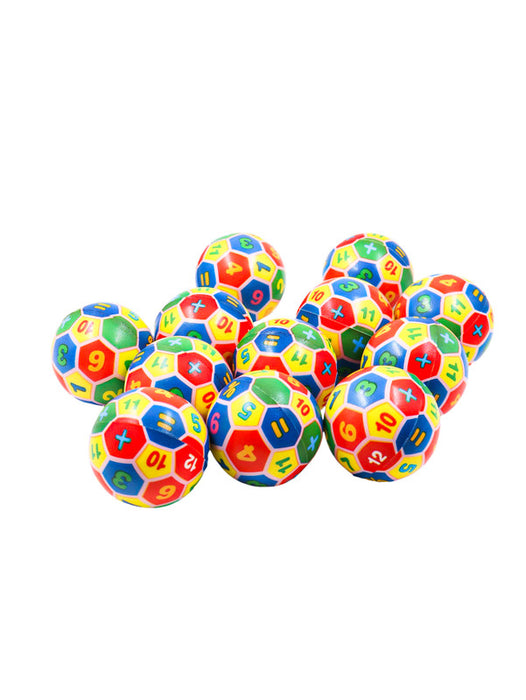 Paquete de 12 pelotas suaves antiestres en diseños y colores varios