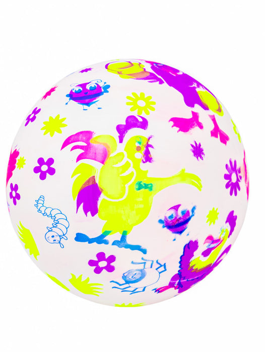 Pelota de latex con diseños divertidos y colores varios