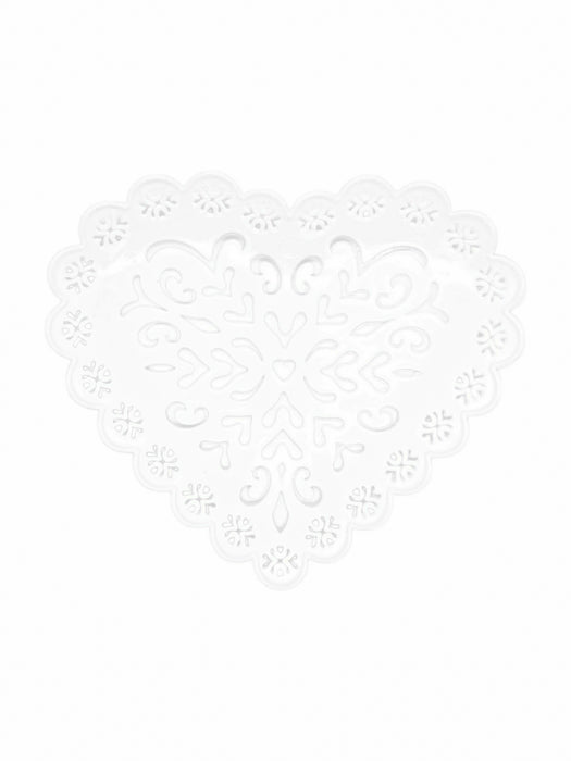 Paquete de 6 platos multiusos en forma de corazón elegancia para tus dulces y postres tamaño chico