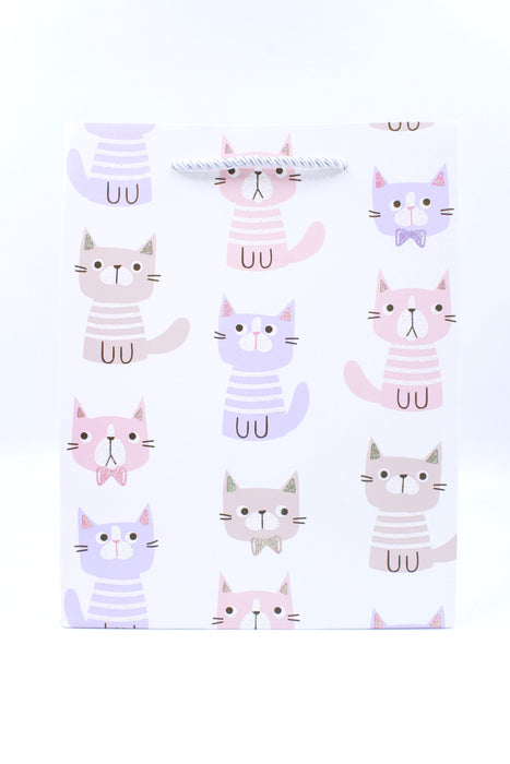 Paquete de 12 bolsas de regalo con diseño temático de gatitos y animalitos