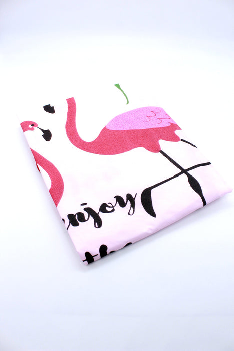 Delantal de tela ideal para cocinar con diseños de flamingos en diferentes colores unitalla con 1 pieza