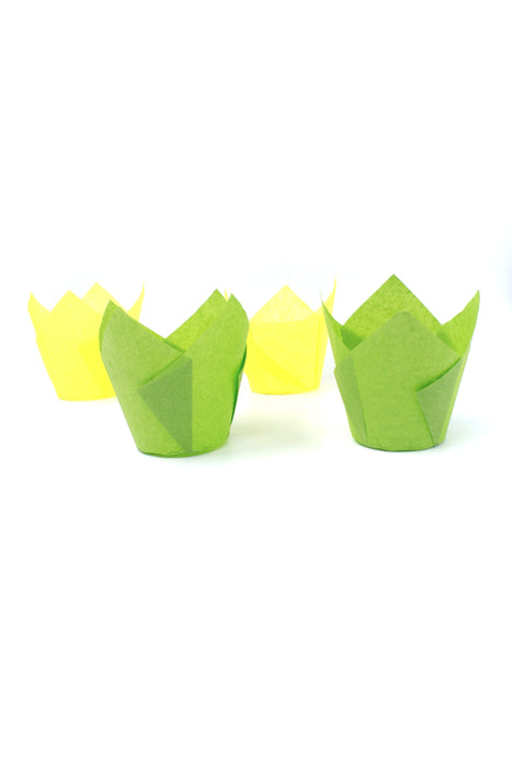 Paquete de capacillos de papel estilo tulipán con diseño princesa en colores varios