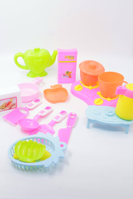 Kit de cocina y hogar con bolsita para guardar tus utensilios diversión educativa para pequeños chefs multicolor