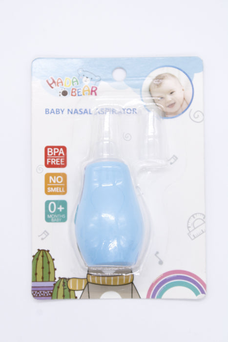 Aspirador nasal con tapa color rosa diseño ergonómico para bebés mayores a 3 meses