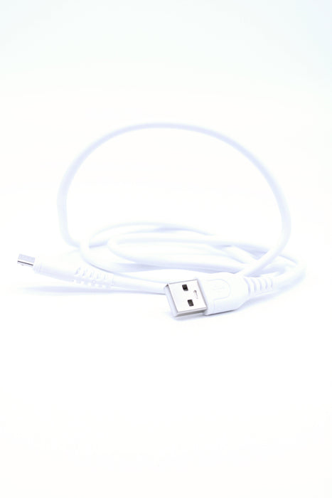 Cable auxiliar de carga rapida en color blanco de usb a tipo c