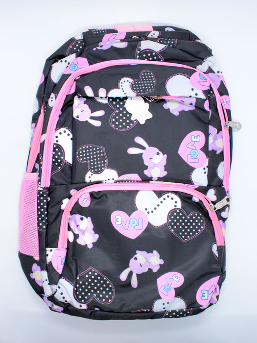 Mochila multifuncional diseño conejos enamorados colores varios 1 pieza