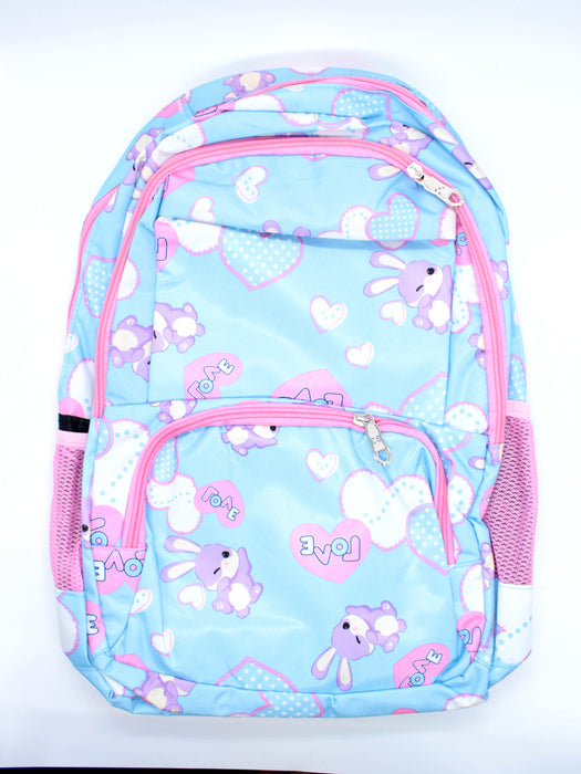 Mochila multifuncional diseño conejos enamorados colores varios 1 pieza