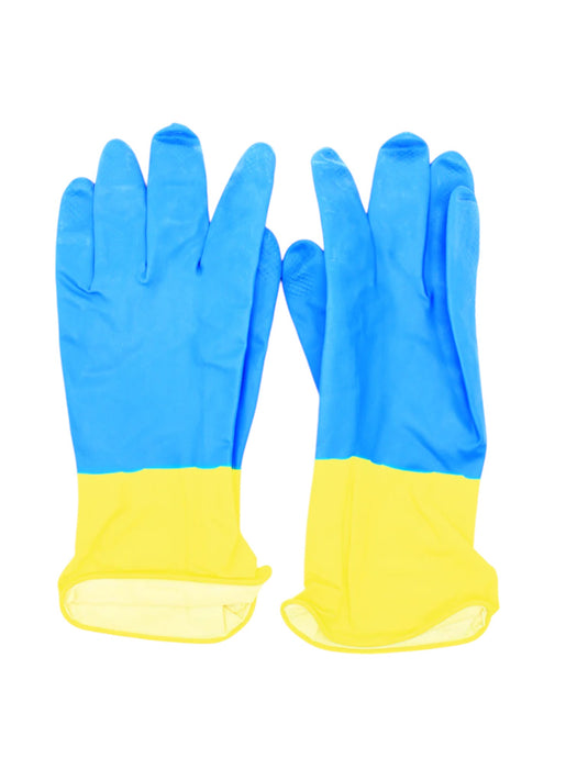 Guantes de látex para limpieza del hogar tamaño XL con diseño bicolor unisex