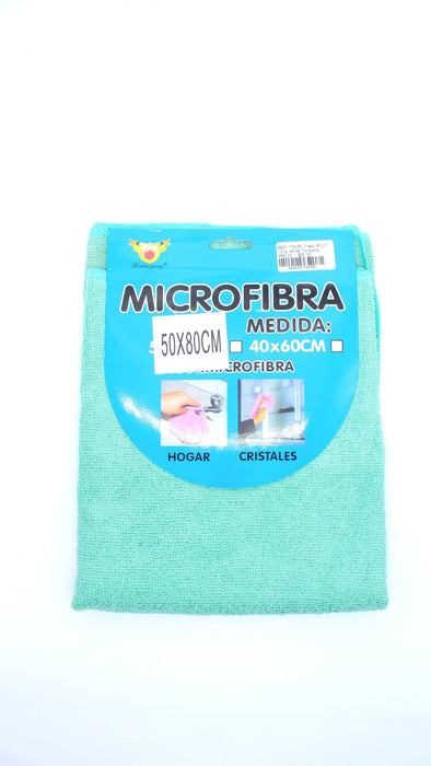 Trapo de microfibra multifuncional ideal para cualquier superficie en diferentes colores de 50cm x 80cm