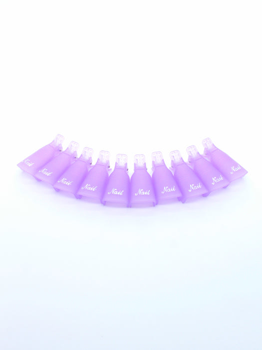 Caja de 10 clips plásticos resistentes para eliminación de uñas artificiales