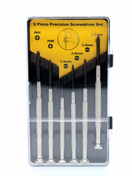 Set de desarmadores profesionales de precision con 6 piezas de diferentes medidas