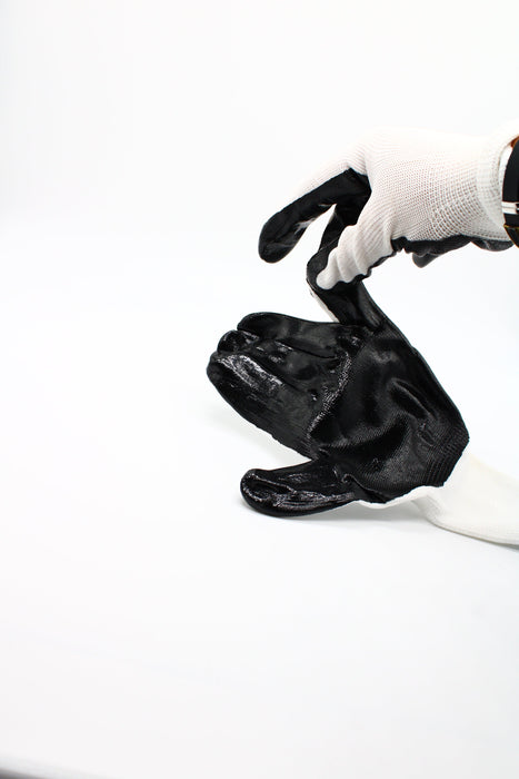 Paquete de guantes para trabajo de uso rudo y maxima proteccion con recubrimiento de latex con 12 piezas