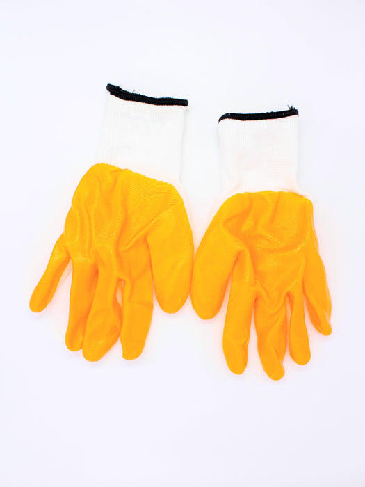 Paquete de guantes para trabajo de uso rudo y maxima proteccion con recubrimiento de latex con 12 piezas