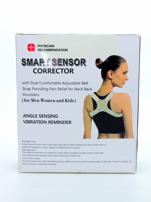 Corrector modelador de postura ajustable con sensor recargable