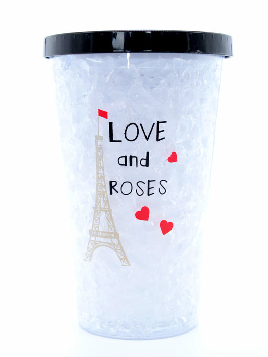 Vaso venti de gel de hielo aislado de doble capa con slogan variado