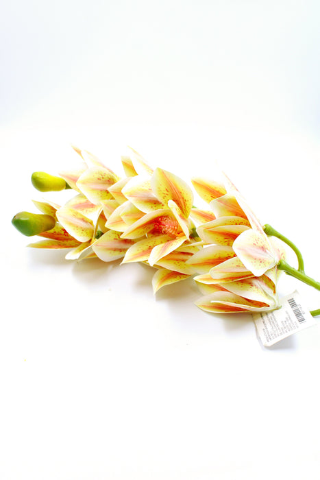 Pieza de vara de orquidea cymbidium artificial en colores varios perfecta para decoracion u ornamento