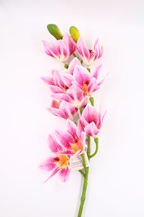 1 Pieza de vara de orquídeas cymbidium artificiales en colores varios para decoración u ornamento