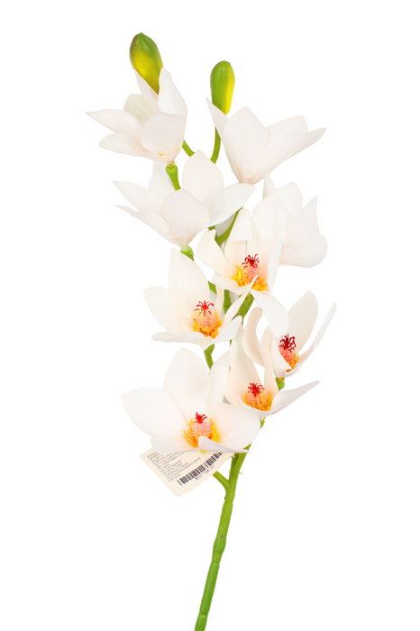 Pieza de vara de orquidea cymbidium artificial en colores varios perfecta para decoracion u ornamento