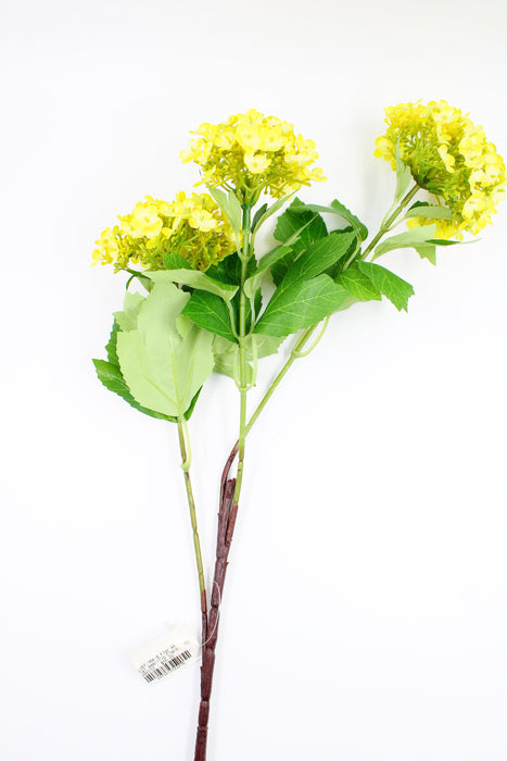 Flor artificial de hortensia de tela con tallo largo de plastico en colores varios para decoracion