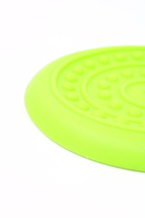 Frisbee de goma para mascotas con diseño de bolitas colores varios