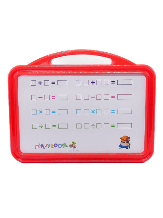 Pizarron didactico magnetico con imanes de numeros para niños en colores varios