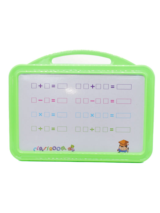 Pizarron didactico magnetico con imanes de numeros para niños en colores varios