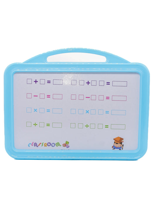 Pizarron didactico magnetico con imanes de numeros para niños en colores varios