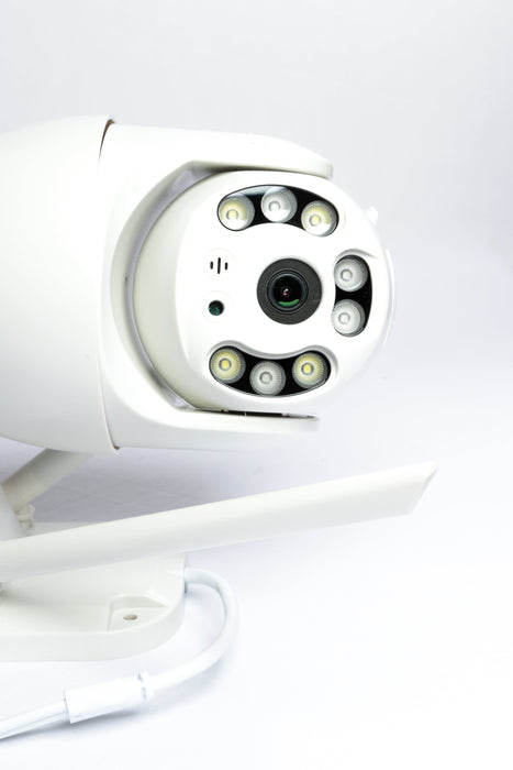 Camara de seguridad exterior color blanco vision panoramica 360° de largo alcance