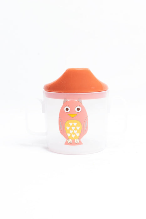 Vaso entrenador para bebé con tapa diseño búho color naranja colores varios