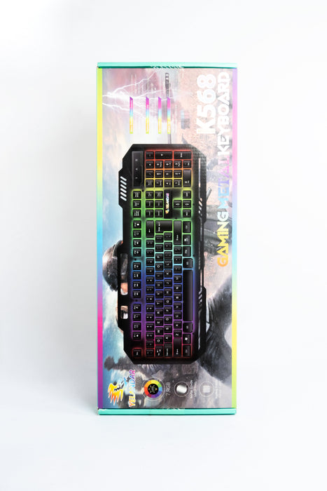 Teclado para computadora con iluminacion modelo rgb 7 500 con conexion usb