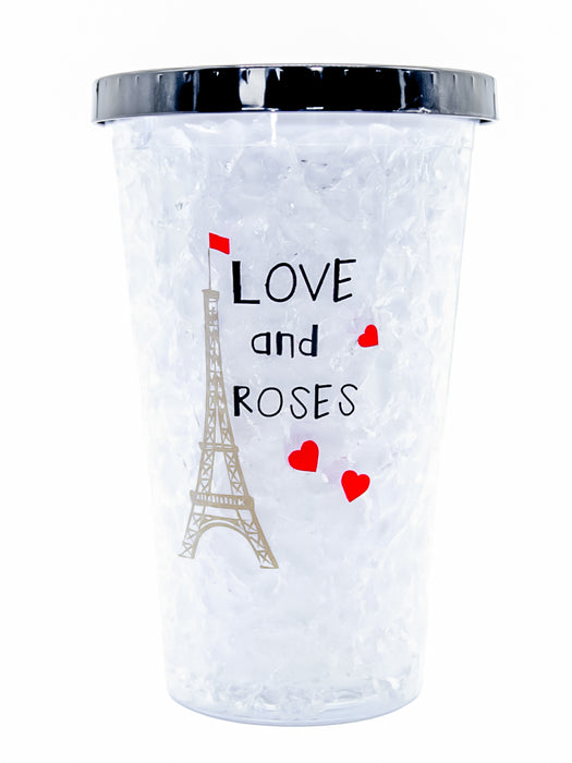 Vaso venti de gel de hielo aislado de doble capa con slogan variado