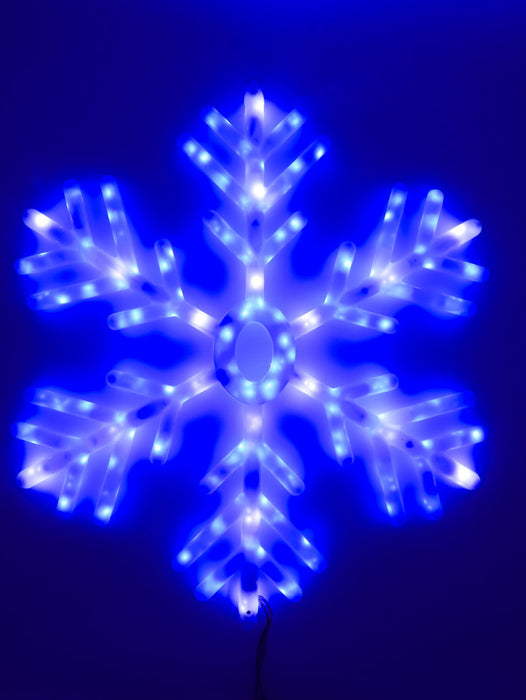 Figura de copo de nieve con 198 luces led en varios tipos de luz ideal para decorar cualquier espacio