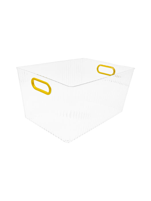 Caja rectangular transparente de plastico para el almacenamiento multifuncional