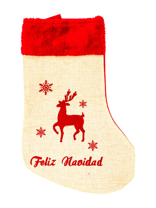 Paquete de botas navideñas decorativas con frase y diseños festivos surtidos para tu hogar en esta temporada 12 piezas