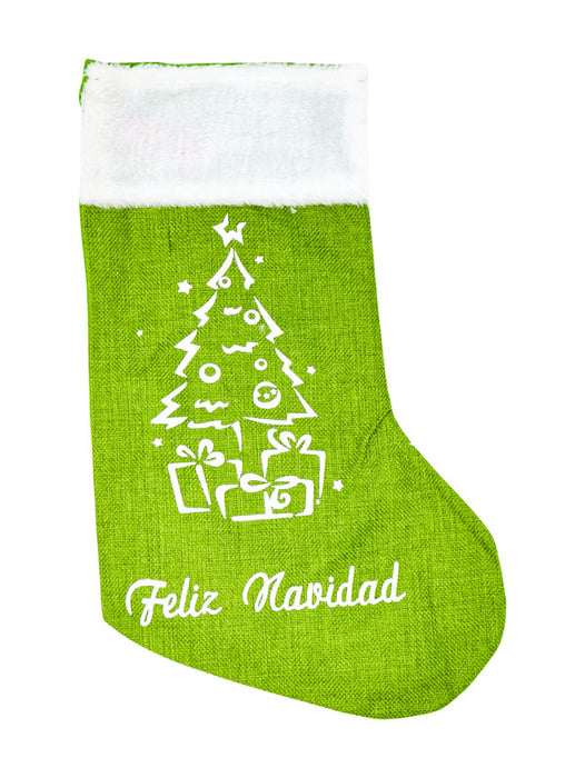 Paquete de botas navideñas decorativas con frase y diseños festivos surtidos para tu hogar en esta temporada 12 piezas