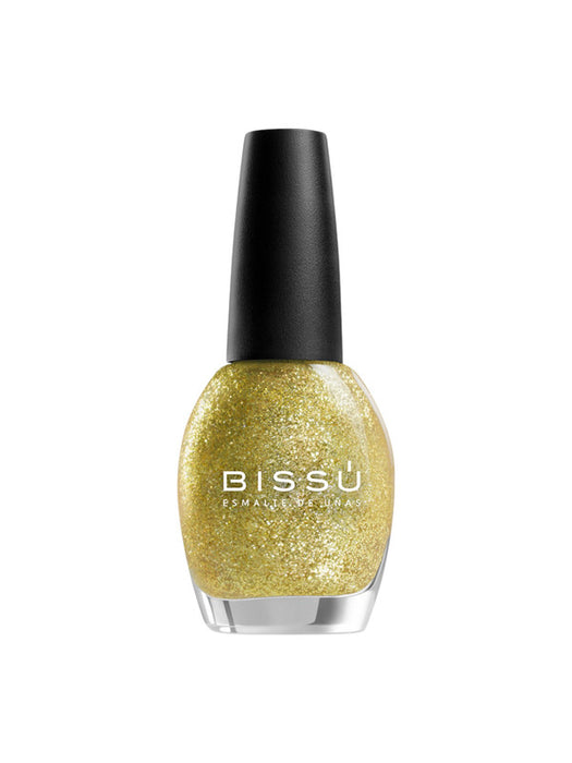 Esmalte bissú para uñas de glitter con distintas formas, colores y texturas brillantes