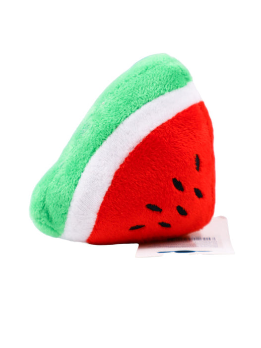 Juguete chirriante para mascotas con forma de sandia en color rojo perfecta para razas pequeñas y medianas