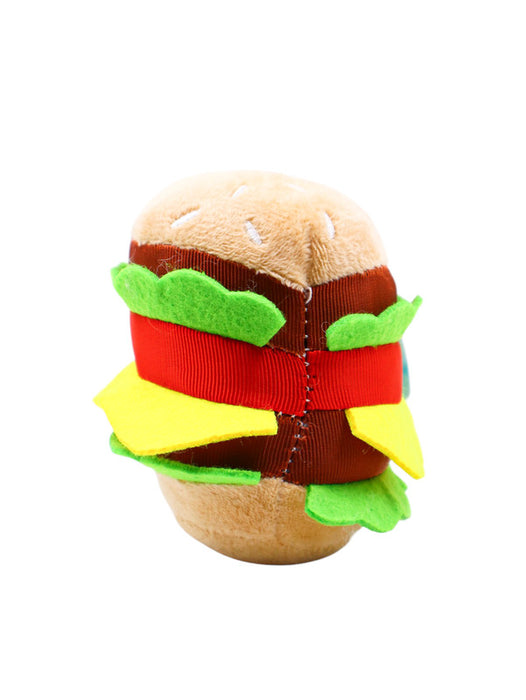 Juguete para mascotas con forma de hamburguesa con sonido chirriante ideal para razas medianas