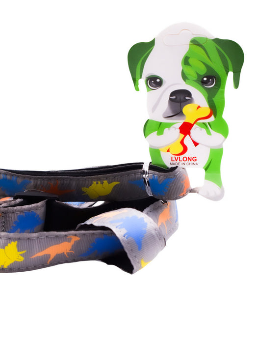 Pechera para perros de talla grande con diseño de dinosaurios en colores varios