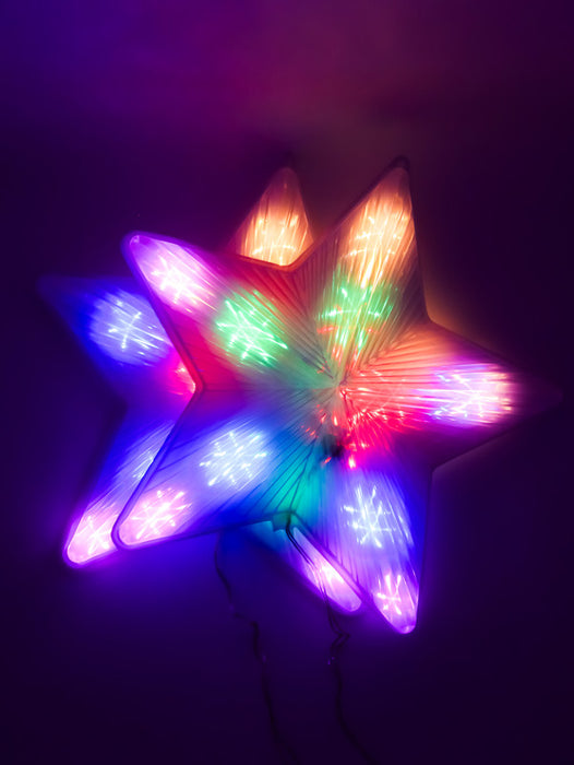 Figura de estrella en color blanco con luces led 50 leds luz blanca