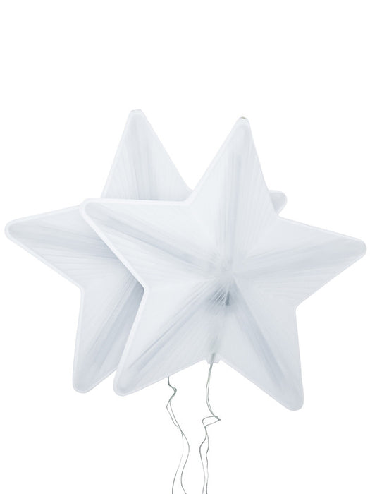 Figura de estrella en color blanco con luces led 50 leds luz blanca