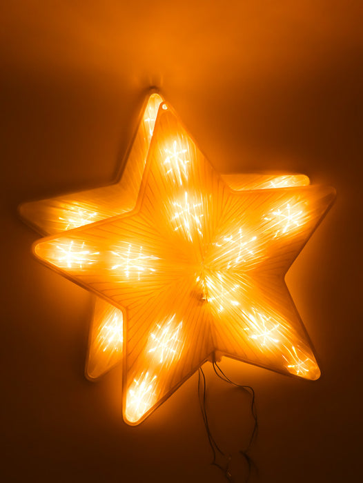 Figura de estrella en color blanco con luces led 50 leds luz blanca