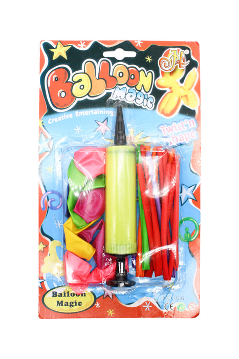 Kit para fiesta con bomba y globos de látex de distintos tamaños colores surtidos