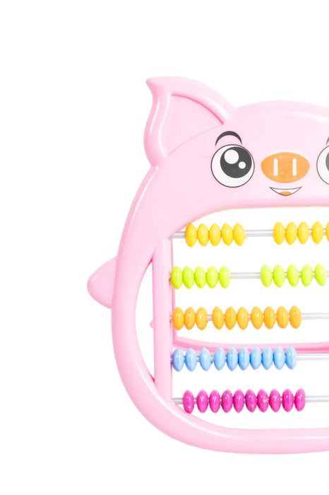 Ábaco escolar con diseño de cerdito colores varios para niños en educación básica