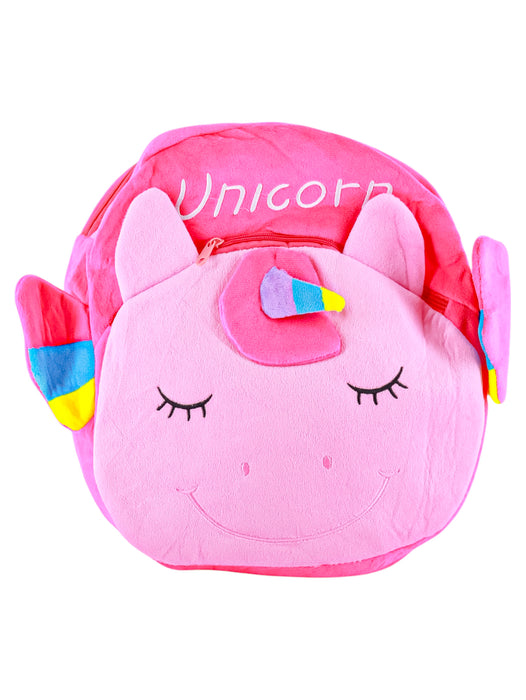 Mochila de cara de unicornio durmiendo en colores varios.