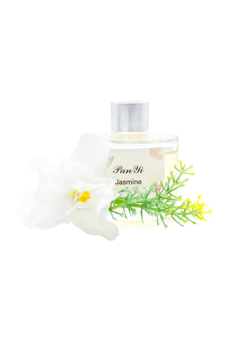 Frasco aromatizante para el hogar con distintos aromas y decoración de flor de tela