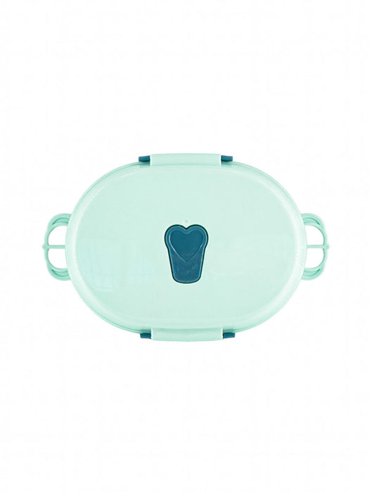 Lonchera ovalada con tapa ergonomica para desayunos y comidas en colores varios